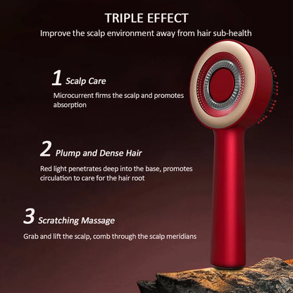 TrioGlow Red Light Therapy Hair Massager