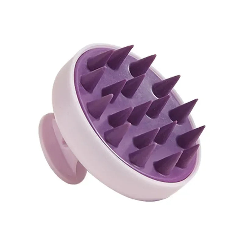 Silicone Scalp Massage Brush - Purple - Savrio -